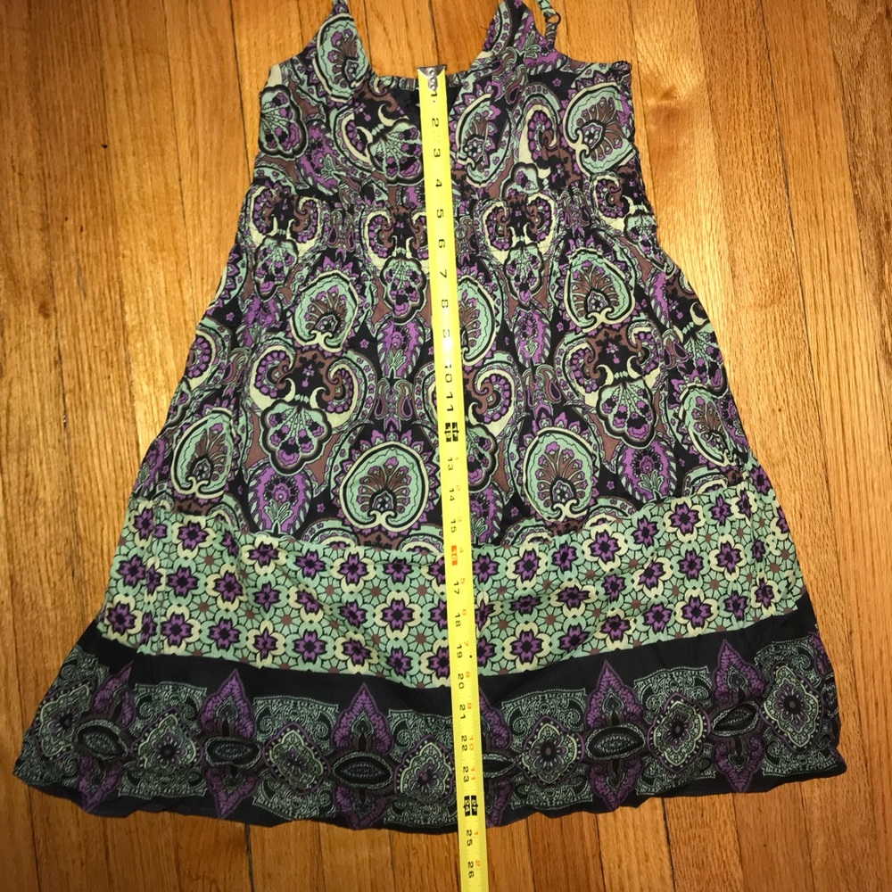 Forever 21 medium m summer dress fun flow short hippy boho flower paisley beach - Picture 2 of 6